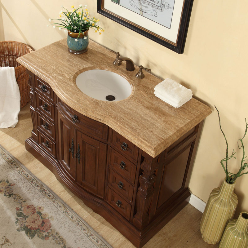 Silkroad Exclusive 48" Single Sink Bathroom Vanity Set & Reviews Wayfair